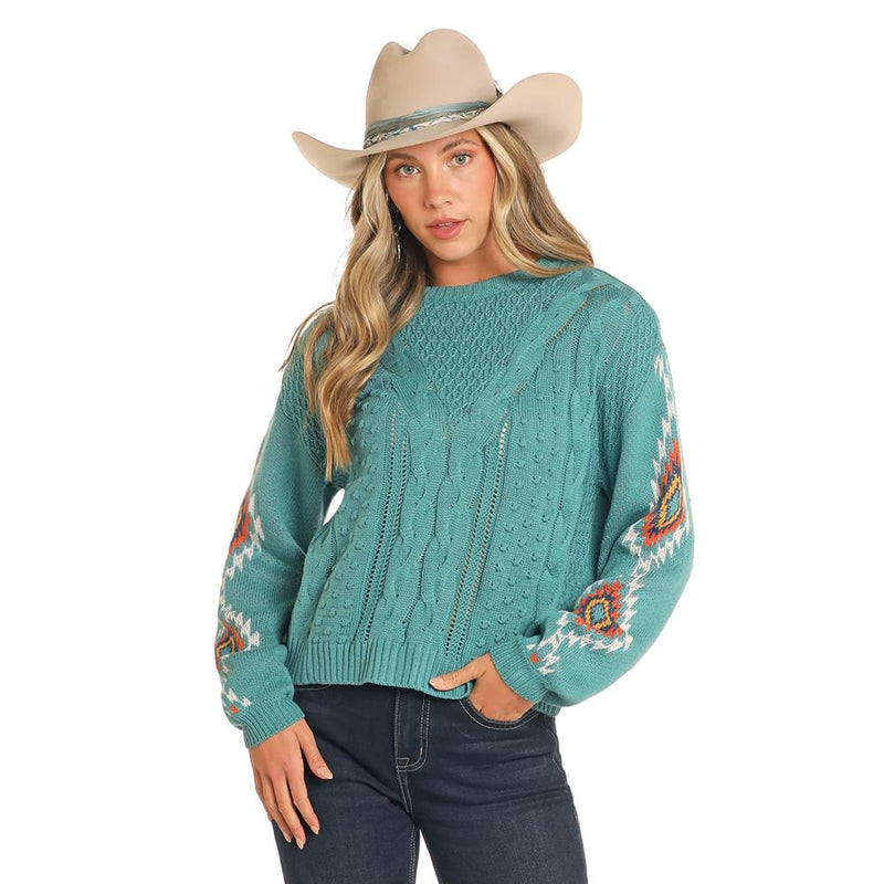 and Women's Evergreen Aztec Sweater