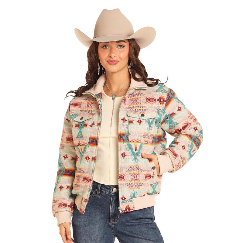 Women's Jacquard Bomber Jacket