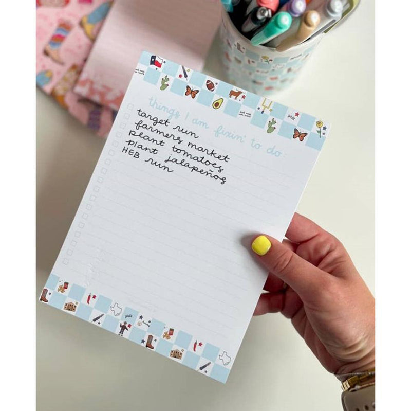 Texas Western Checkerboard Notepad