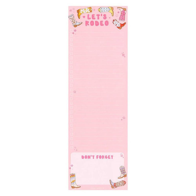 Lets Rodeo Western Cowgirl Boots Notepad