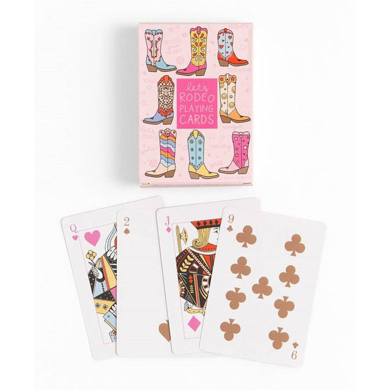 Lets Rodeo Western Cowgirl Boots Playing Cards