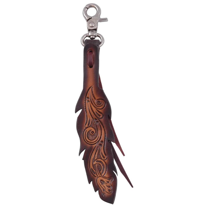 Floral Feather Saddle Charm