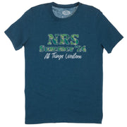 NRS Summer 24 Palm Leaf Teal Logo Tee