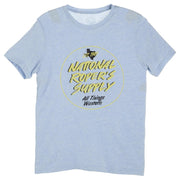 National Ropers Supply Round Logo Dusty Blue Tee