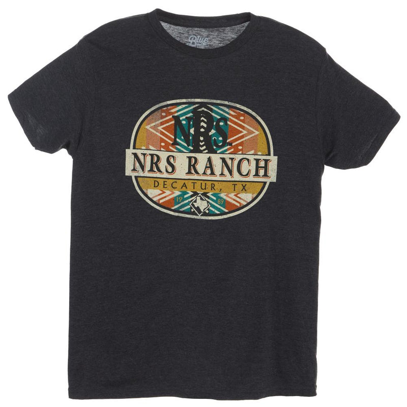 NRS Ranch Black Aztec Circle Logo Tee