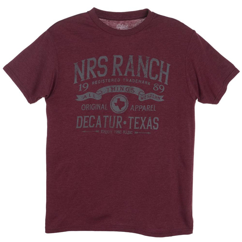 NRS Ranch Maroon Tee