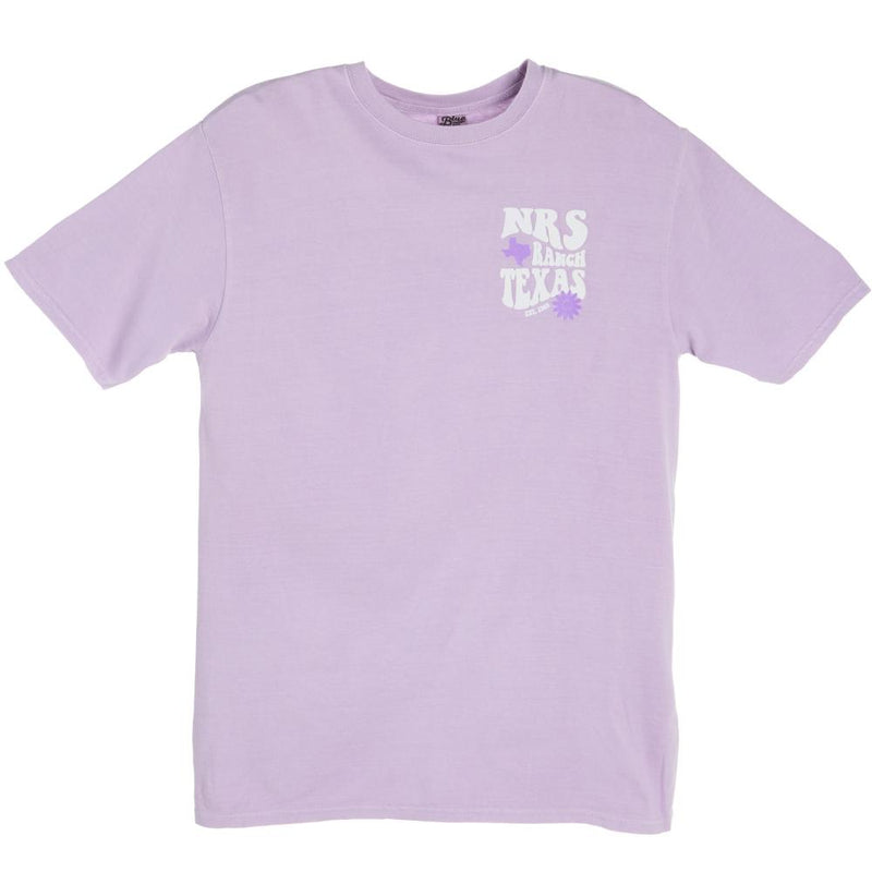 NRS Ranch Texas Groovy Logo Wisteria Tee