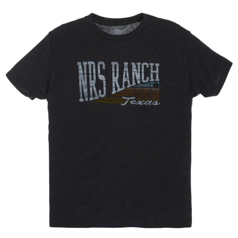 NRS Ranch Texas Slope Logo Black Tee