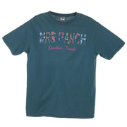 NRS Ranch Teal Floral Logo Tee