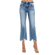 High Rise Crop Distressed Jeans