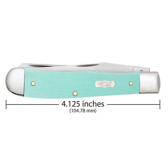 Case Seafoam Green G 0 - Smooth Trapper (10254 SS) Knife