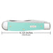Case Seafoam Green G 0 - Smooth Trapper (10254 SS) Knife