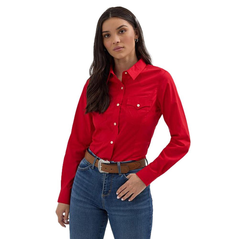 Women's Western Red Button Down Shirt