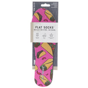 Taco `Bout It Pink Mesh Flat Sock SMALL