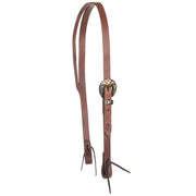 3/4 Oiled Slit Ear w/Single Floral Headstall