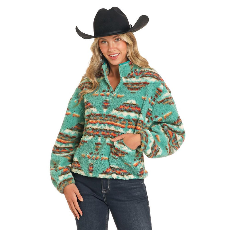 and Women's Aztec Sherpa Pullover