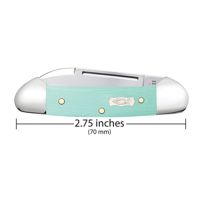 Case Knives Seafoam Green G 0 Smooth Baby Butterbean Knife