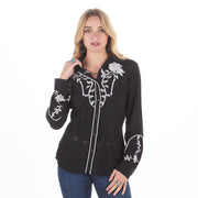 Veronica Black Button Up