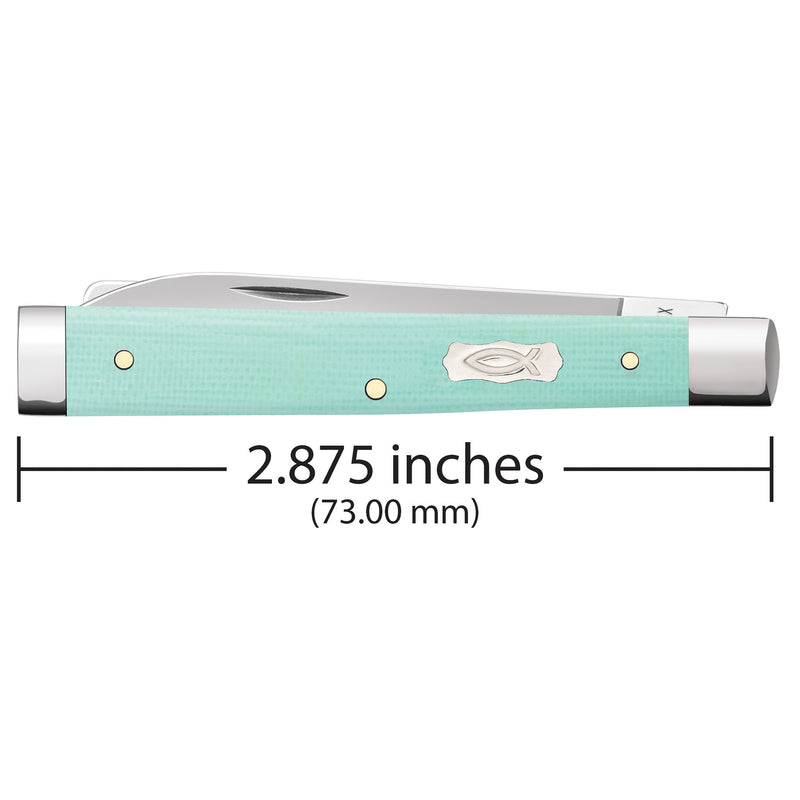 Case Knives Seafoam Green G-10 Baby Doc Knife