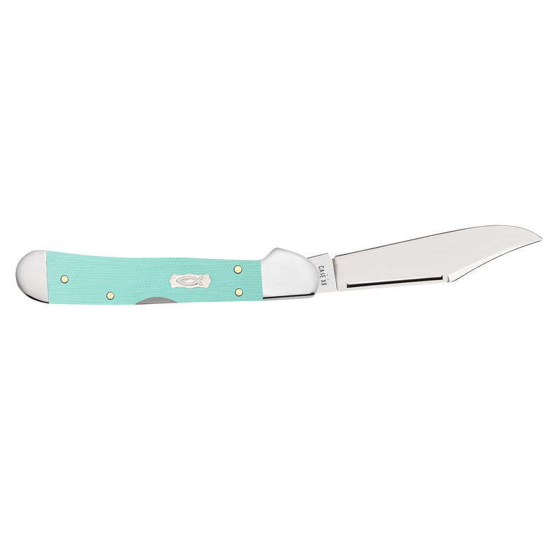Case Knives Seafoam Green G 0 Smooth Mini CopperLock Knife