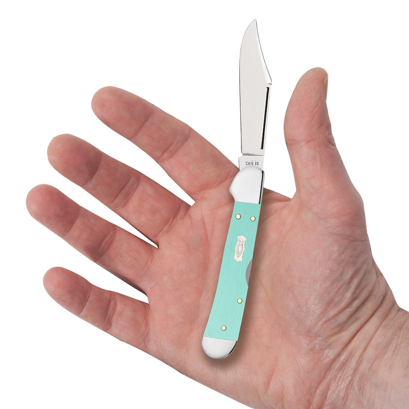 Case Knives Seafoam Green G 0 Smooth Mini CopperLock Knife