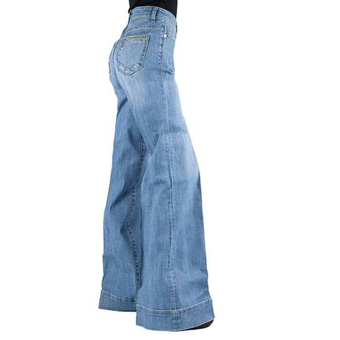 Stetson Apparel Women's Light Wash 715 Wide Leg Jean