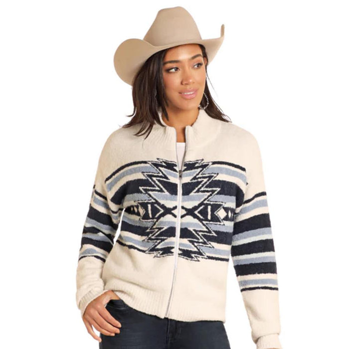 Women's Boucle Southwest Sweater Jacket