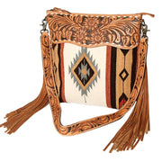 Tooled Leather Saddleblanket Crossbody