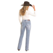 n Womens Scallop Yoke High Rise Jean