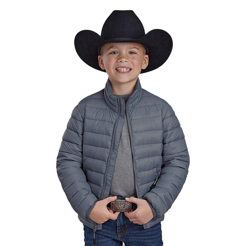 Boys Grey/Blue Lightweight Crushable Jacket
