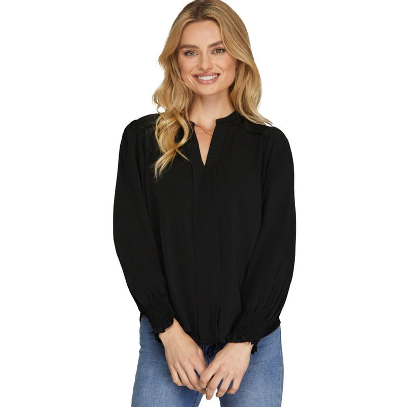 Women's Black Woven Top