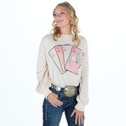 Women's Ivory Playing Cards Top