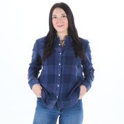 Women's Georgianna Classic Navy Plaid Shirt