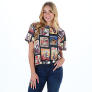 Womens Vintage Western Print Tee