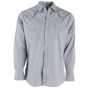 Mens Pro Tech Grey Check Long Sleeve Snap Shirt