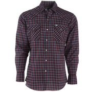 Mens Black Long Sleeve Check Shirt