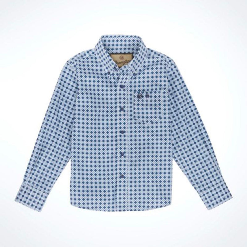 Boys Blue Print Shirt