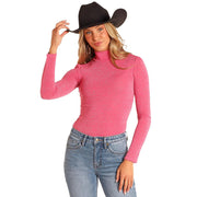 Ladies Lurex Turtleneck Top