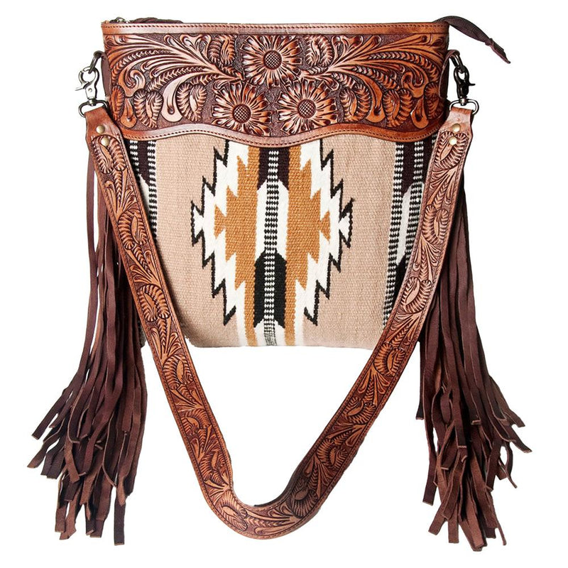 Saddle Blanket Tooled Bag