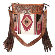 Saddle Blanket Burgundy Aztec Bag