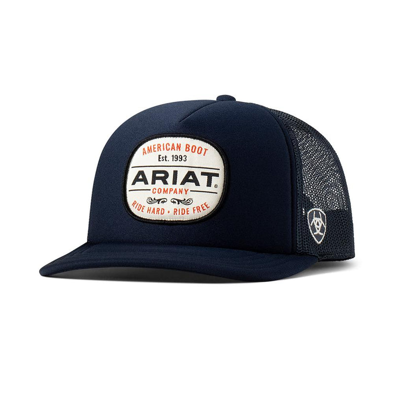 Ariat Men`s Navy Classic Patch Trucker Cap