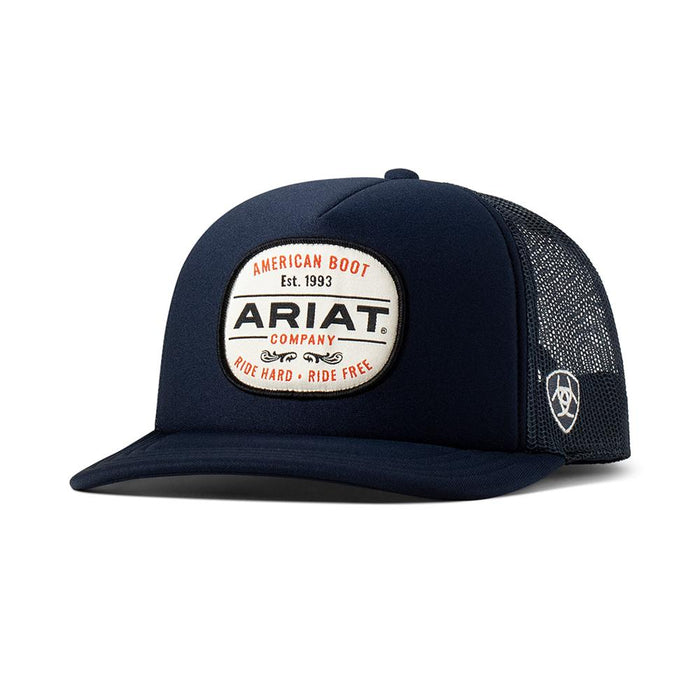 Ariat Men`s Navy Classic Patch Trucker Cap