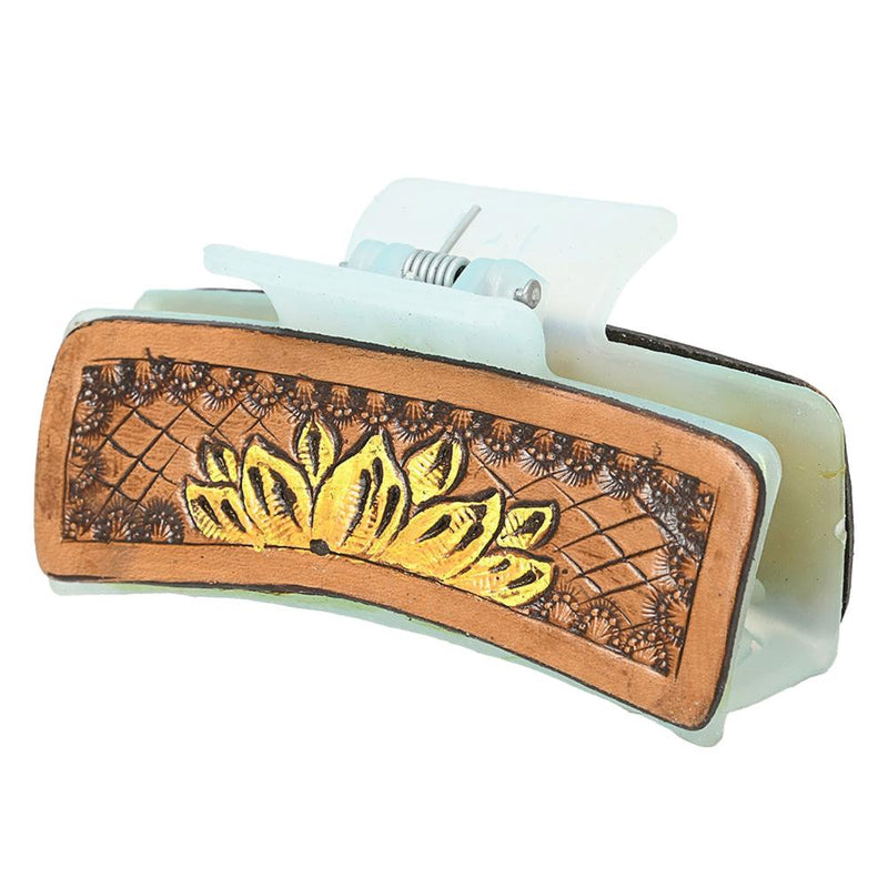 Hand Tooled Hair Clip