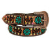 Painted Leather With Stud Belt