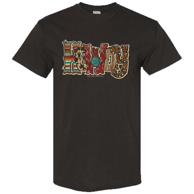 Womens Chocolate Howdy Tee