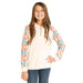 And Girls Cream Contrast Sleeves Hoodie