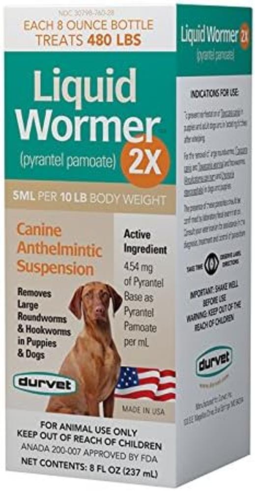 Liquid Dog Wormer 2X 8oz