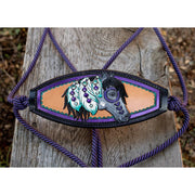 Purple War Horse Bronc Noseband Rope Halter
