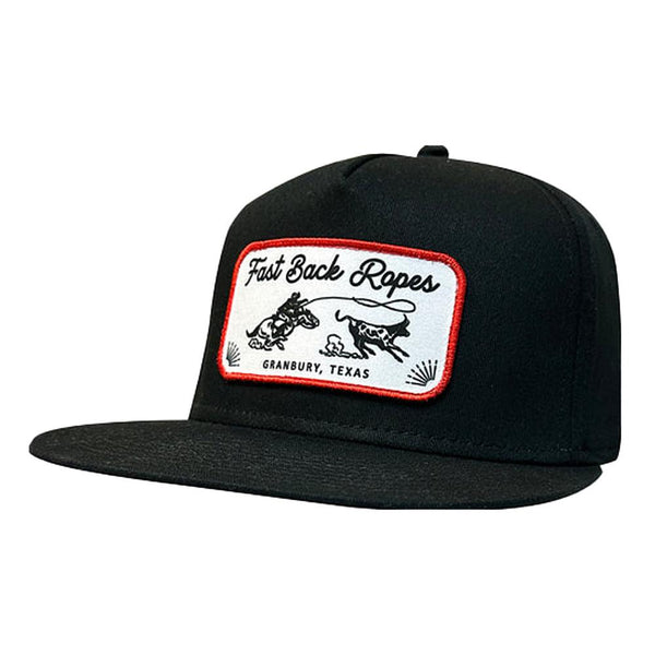 Fast Back Black Flat Brim Logo Cap