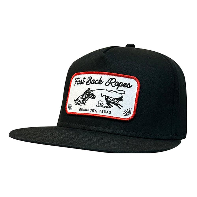 Black Flat Brim Logo Cap